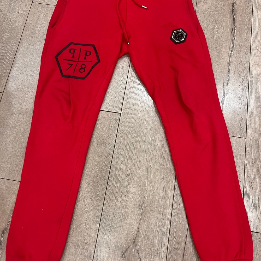 Philipp Plein Red Sweatpants in good condition size M men’s